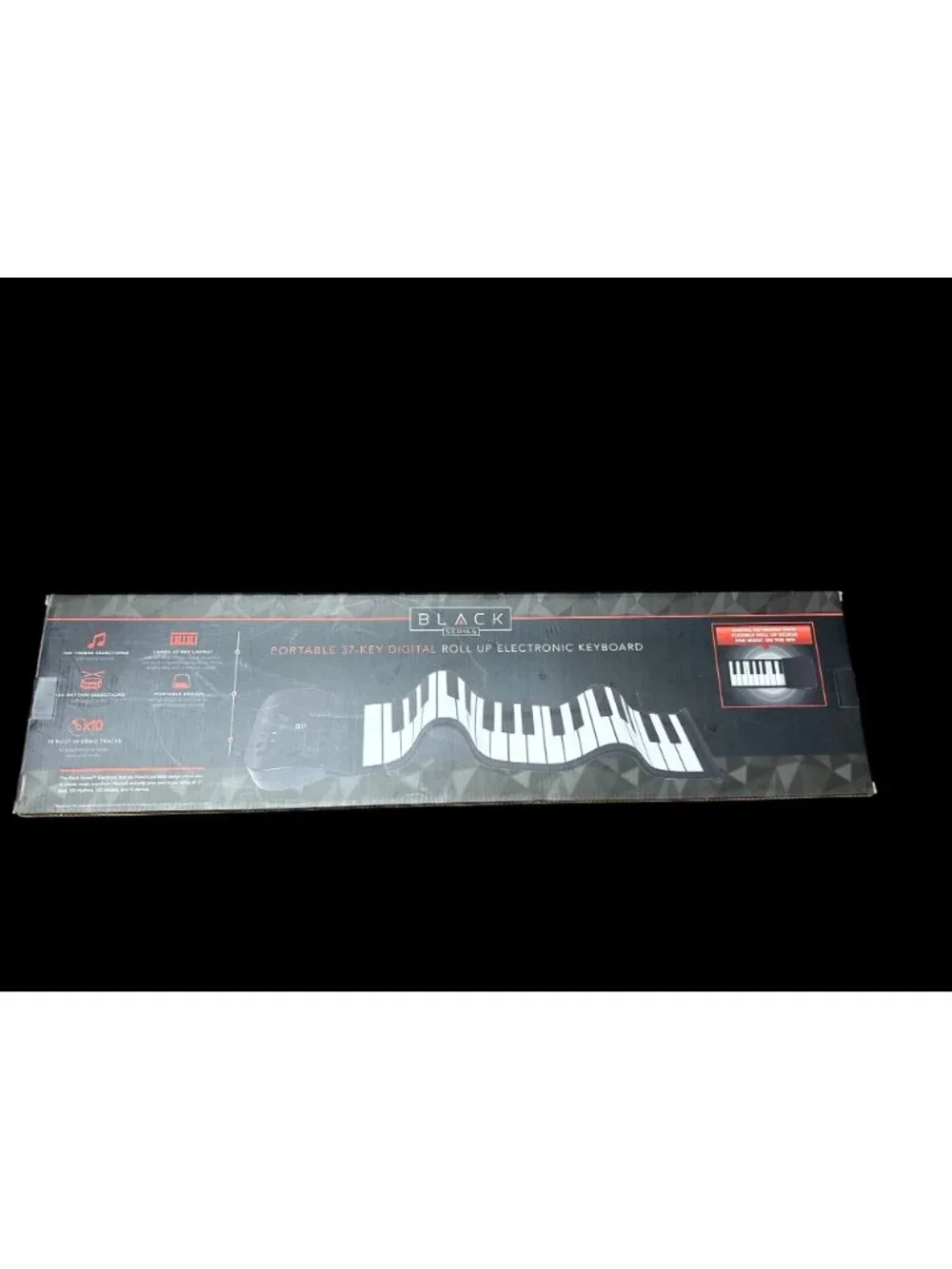 The Black Series Portable 37-Key Digital Roll Up Electronic Keyboard New in Box